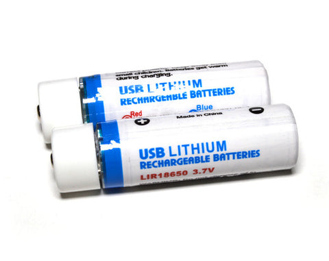 USB-18650 3.7V 18650 LI-ION USB CHARGER & BATTERY 2 PACK - [NOT AA BATTERIES]